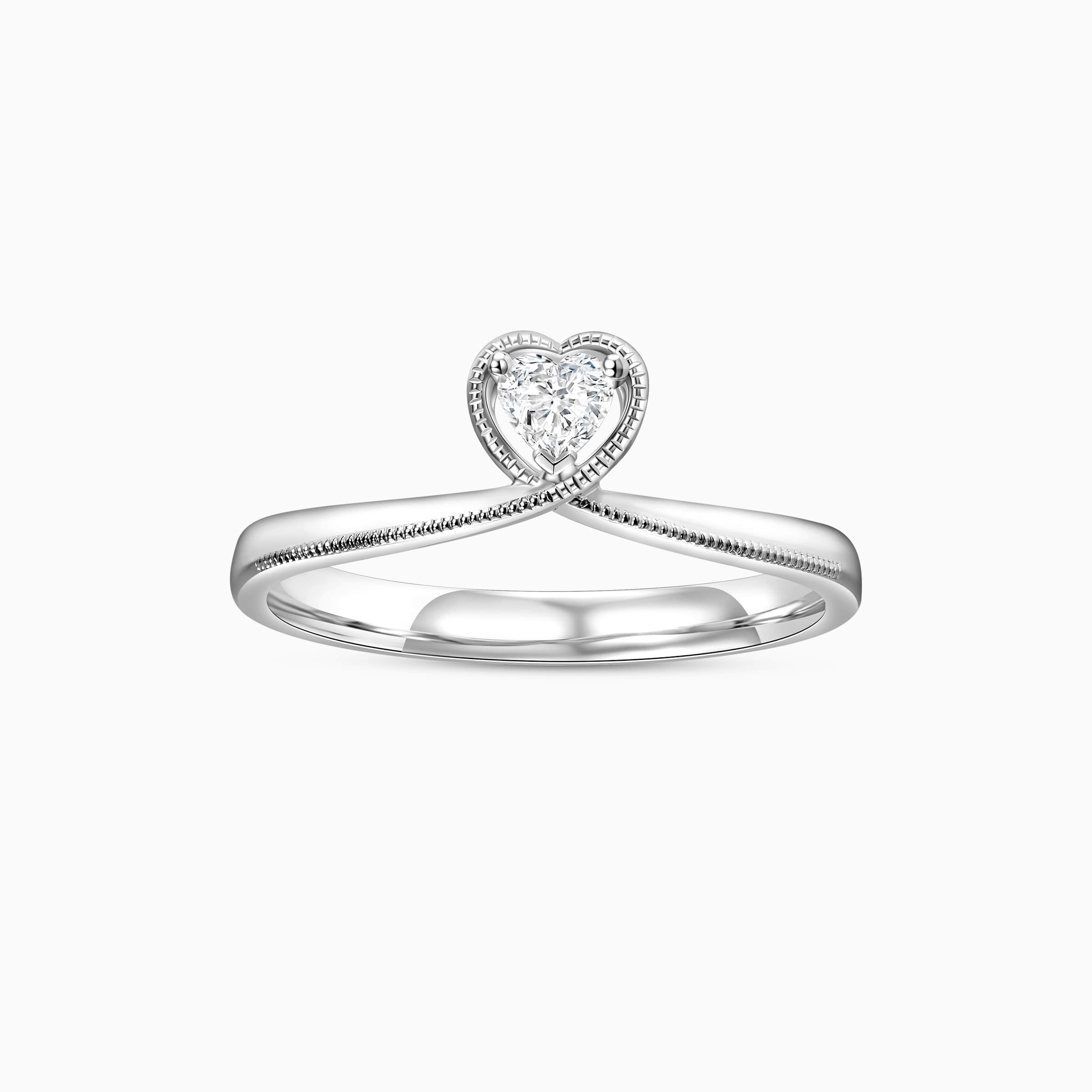 Darry Ring heart shaped promise ring white gold