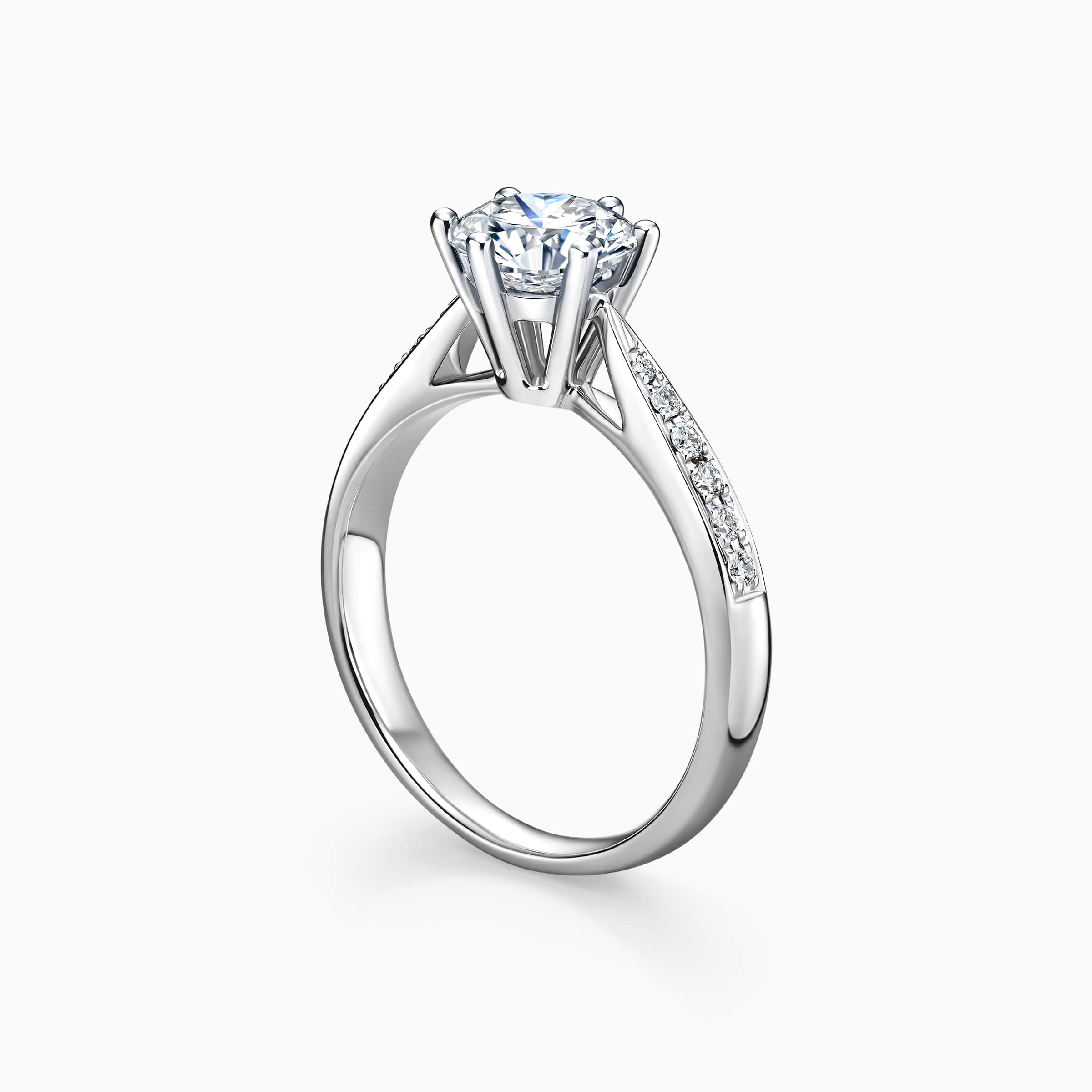 darry ring 6 prong engagement ring angle view