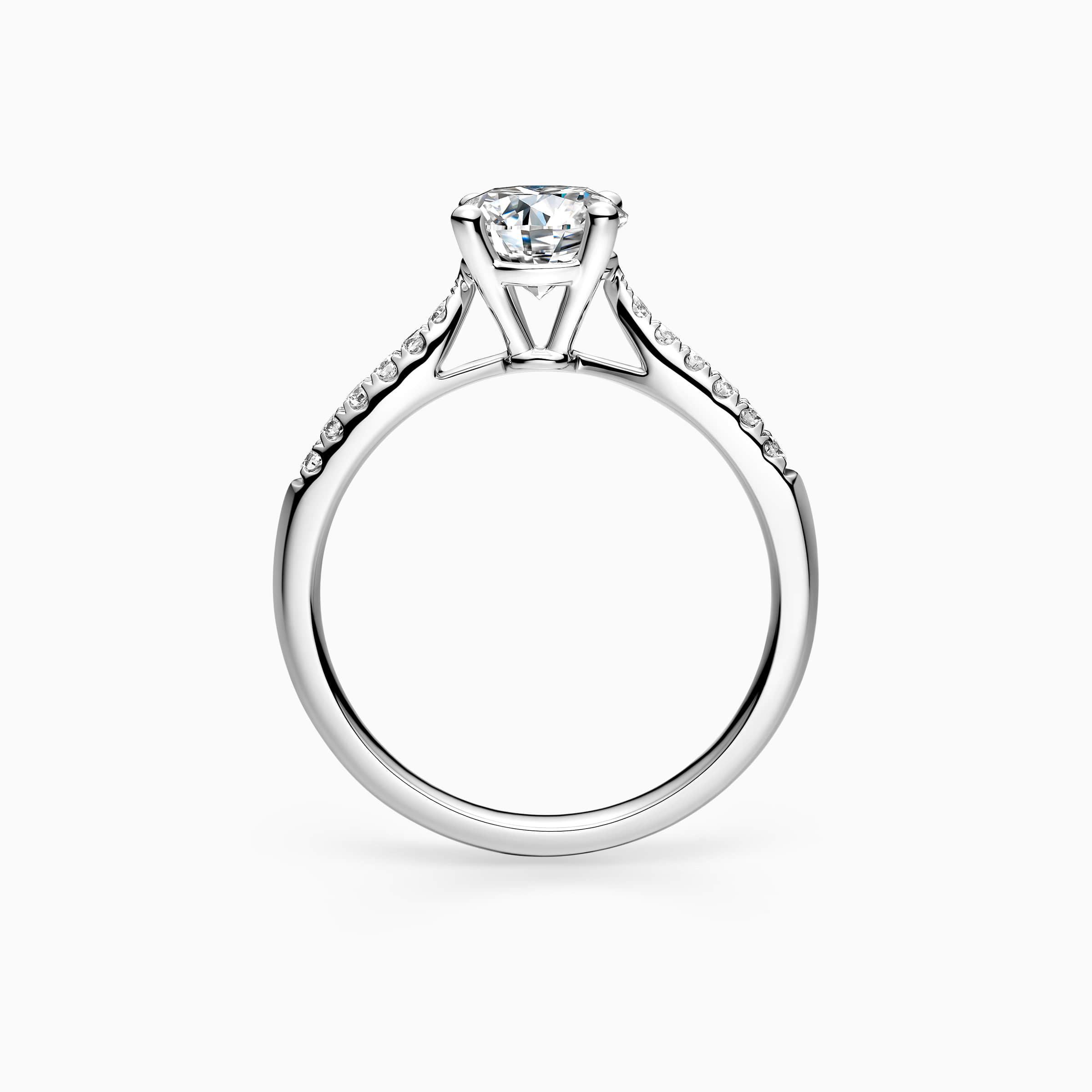 darry ring 4 prong engagement ring side view