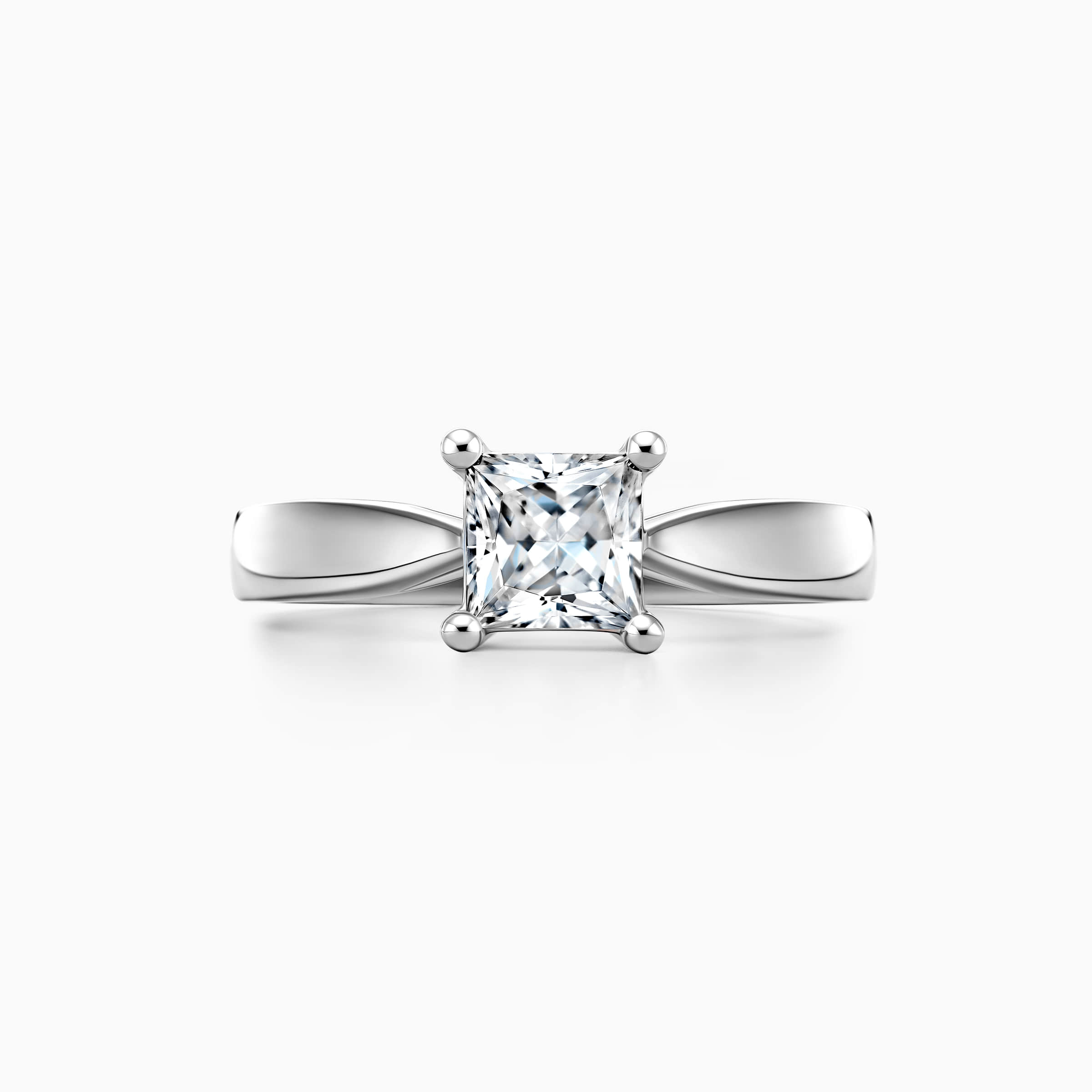 darry ring princess cut diamond engagement ring front view
