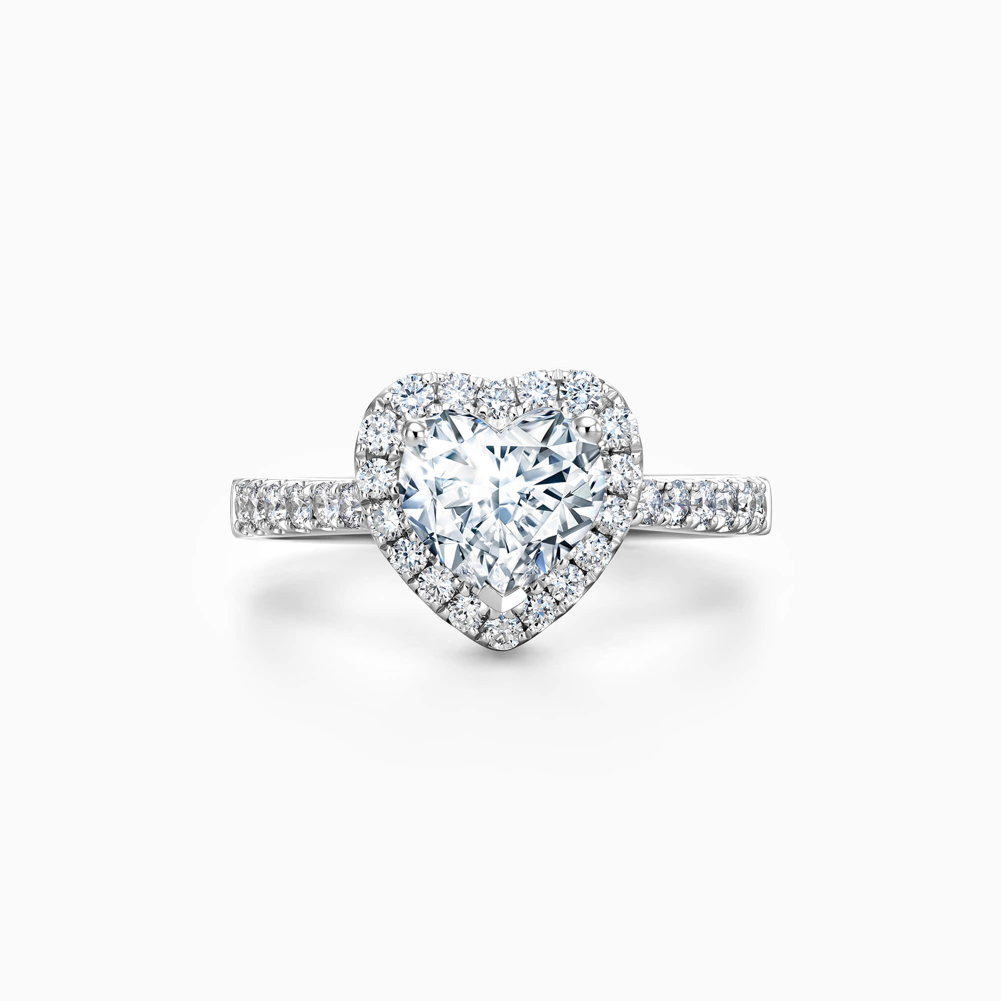 DR heart shaped engagement ring with halo