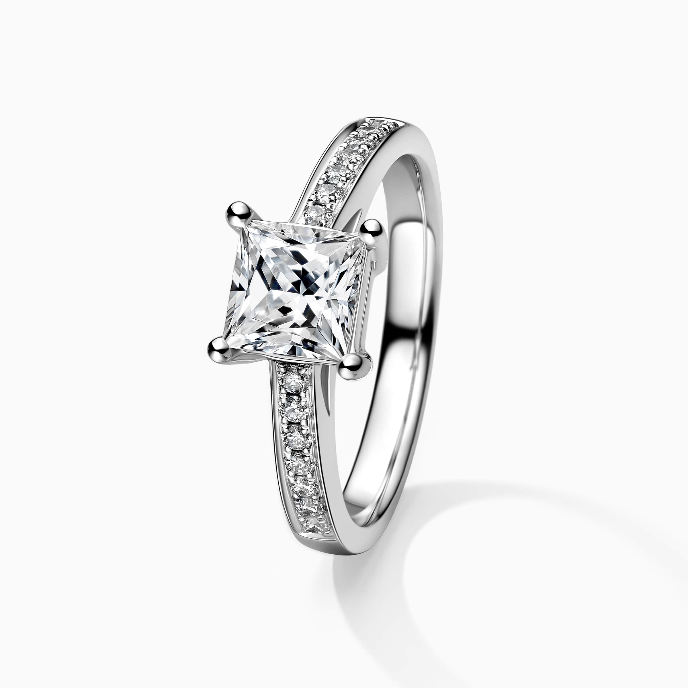 Darry Ring princess cut promise ring top view