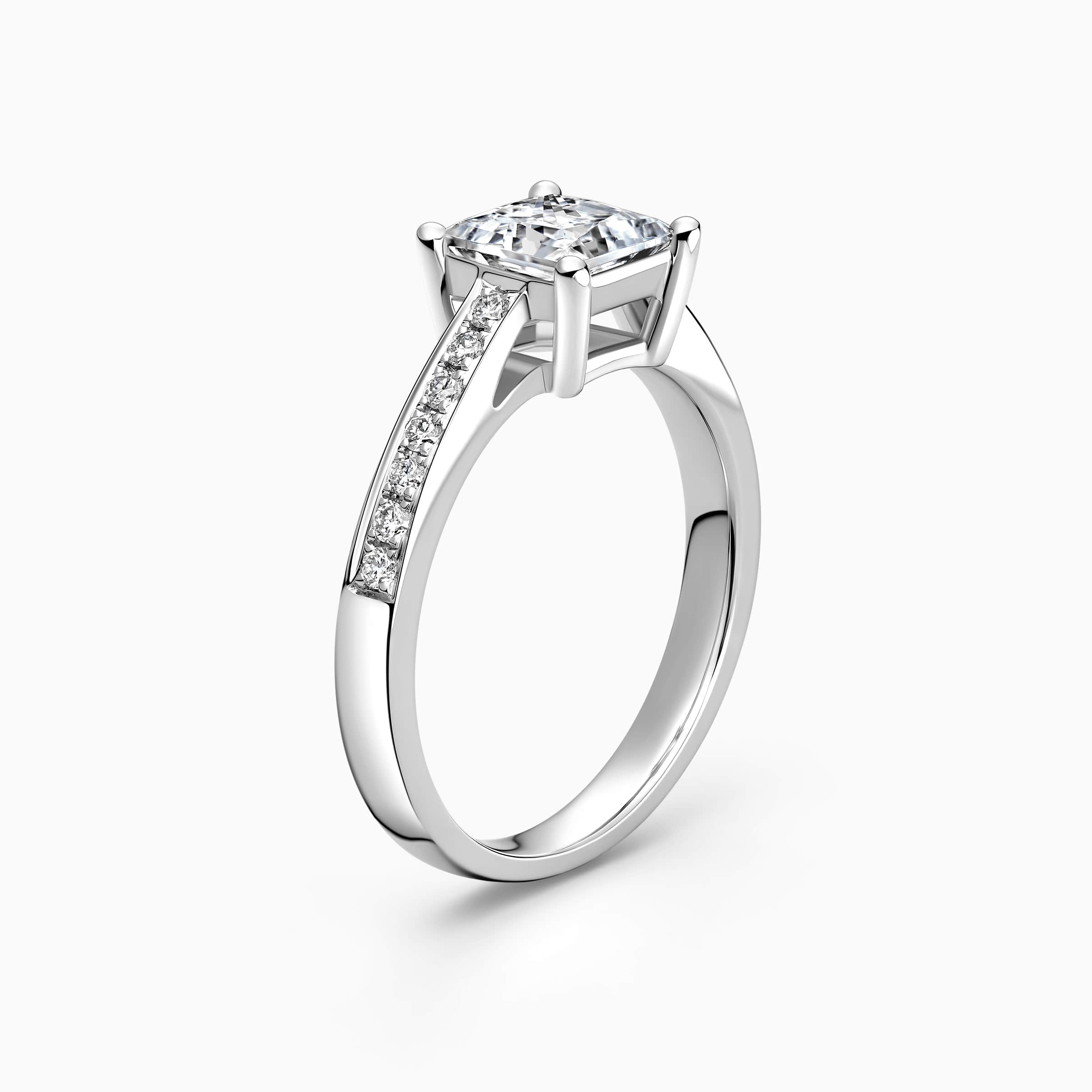 Darry Ring princess cut promise ring angle view