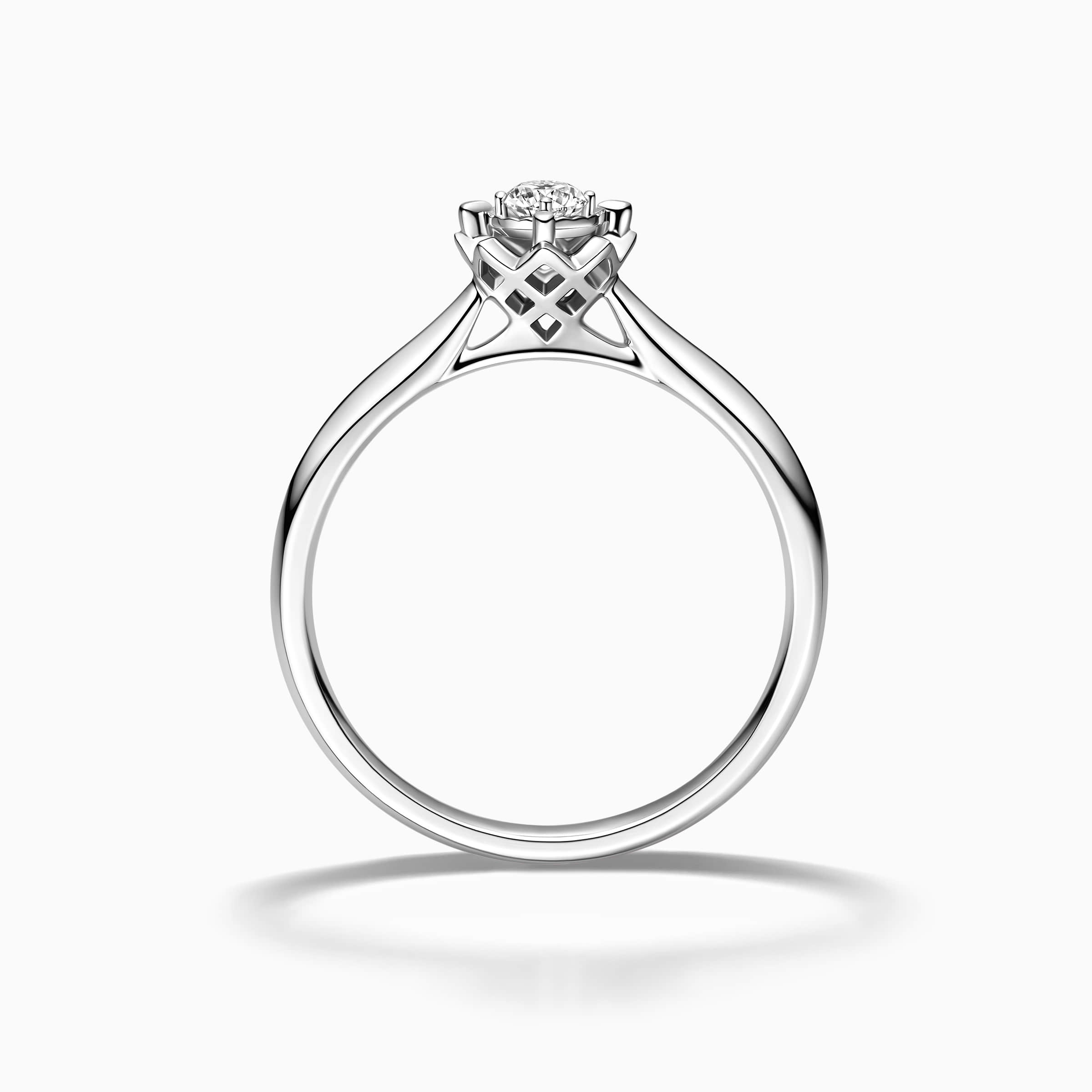 darry ring flower engagement ring side view