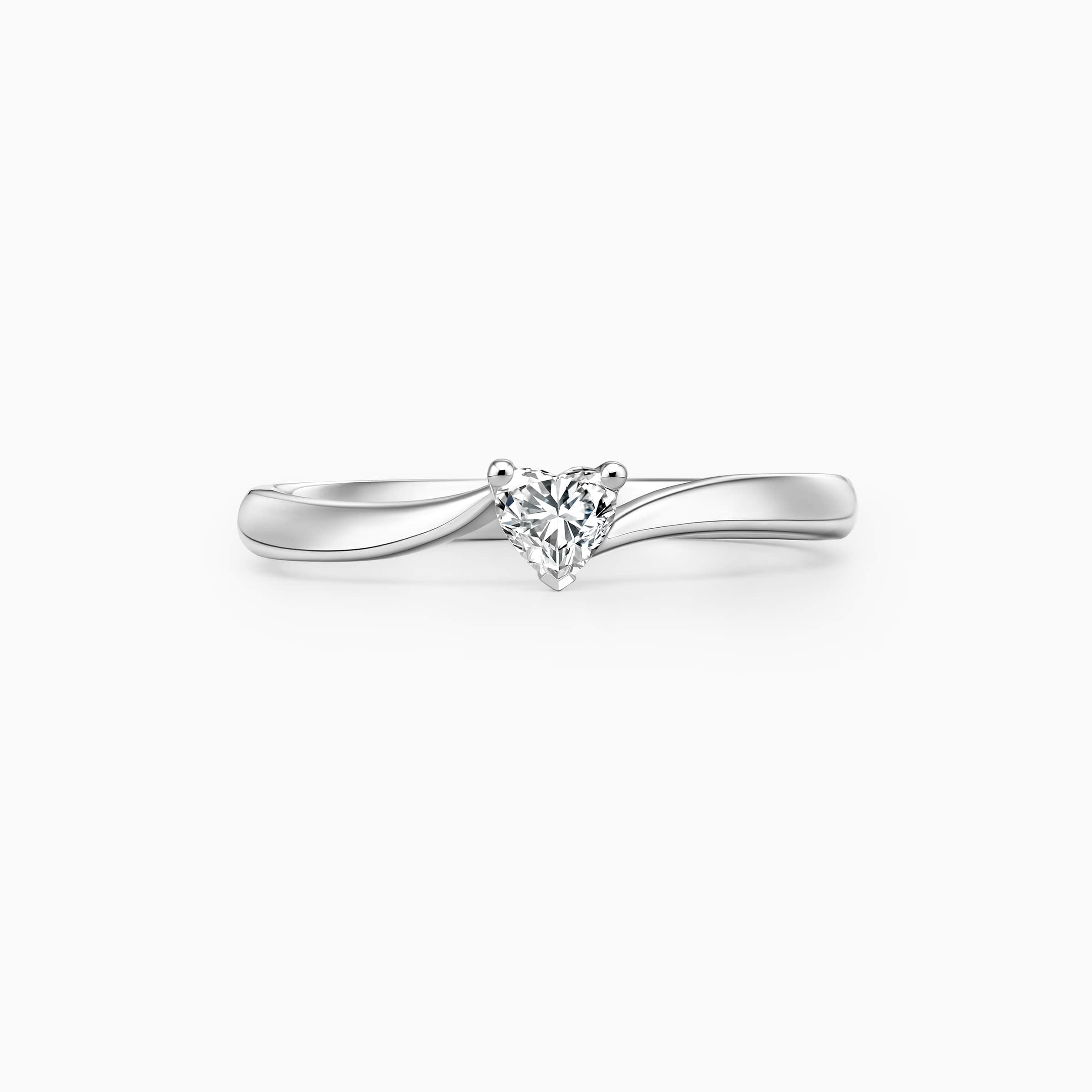 Darry Ring heart solitaire promise ring front view
