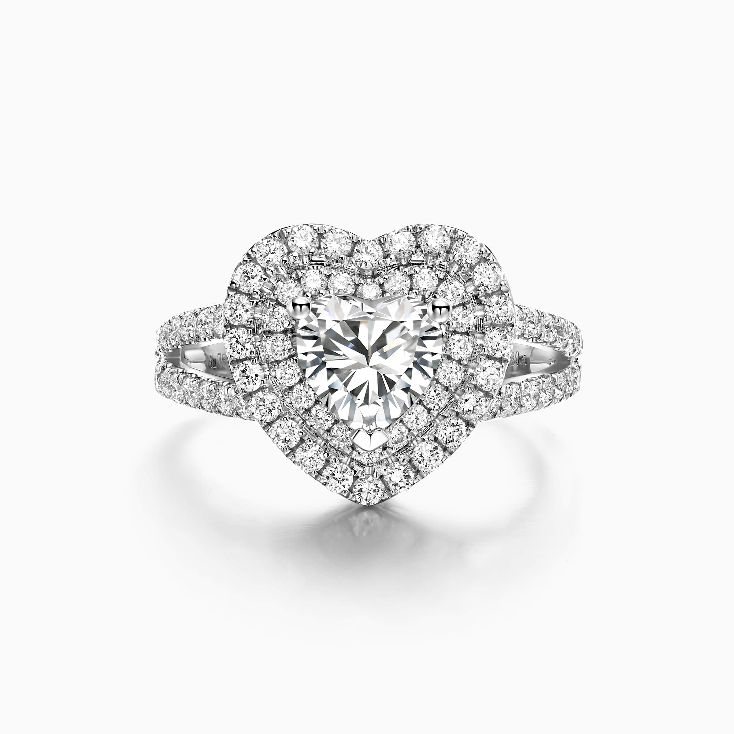 Double heart deals engagement ring