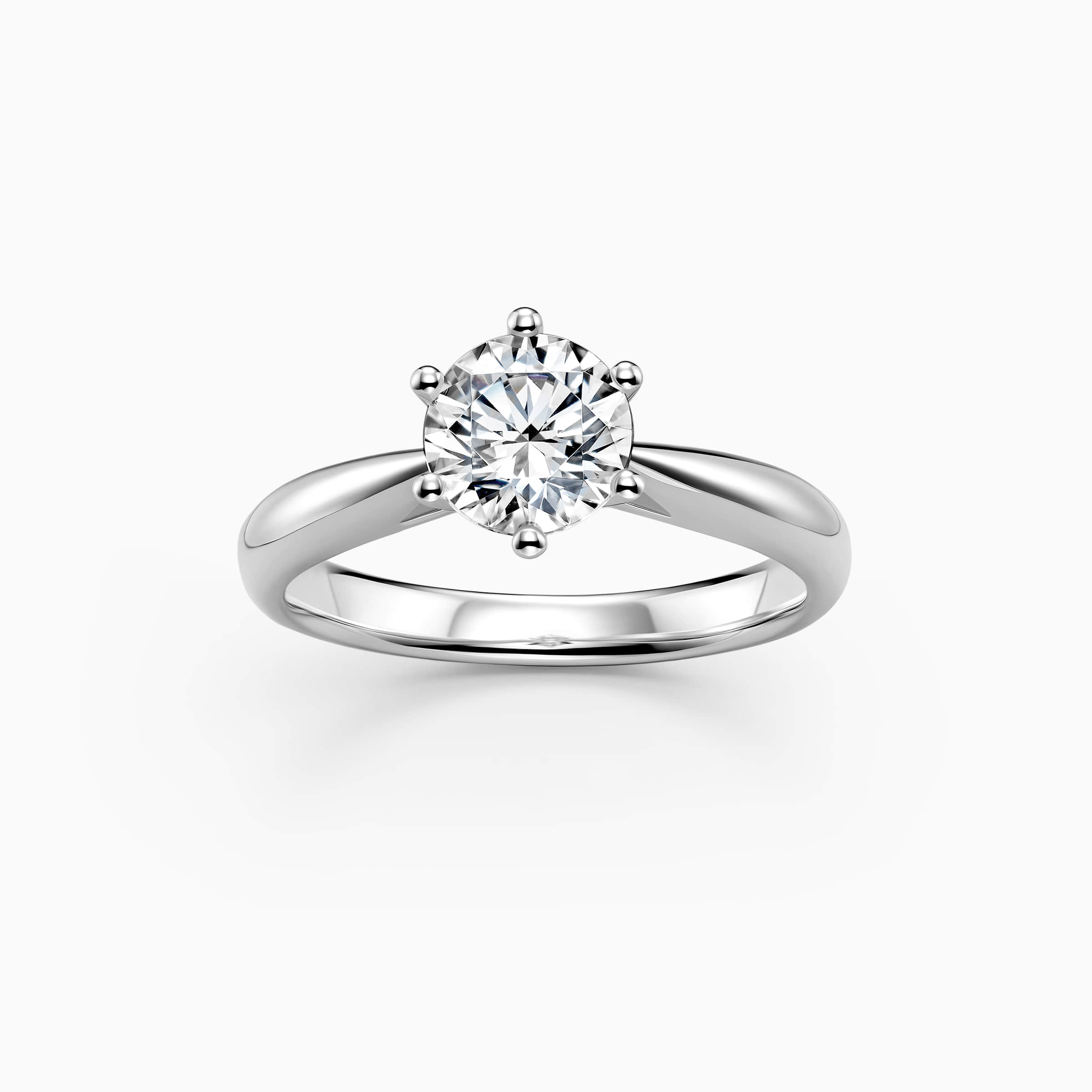 Darry Ring 6 prong solitaire engagement ring white gold