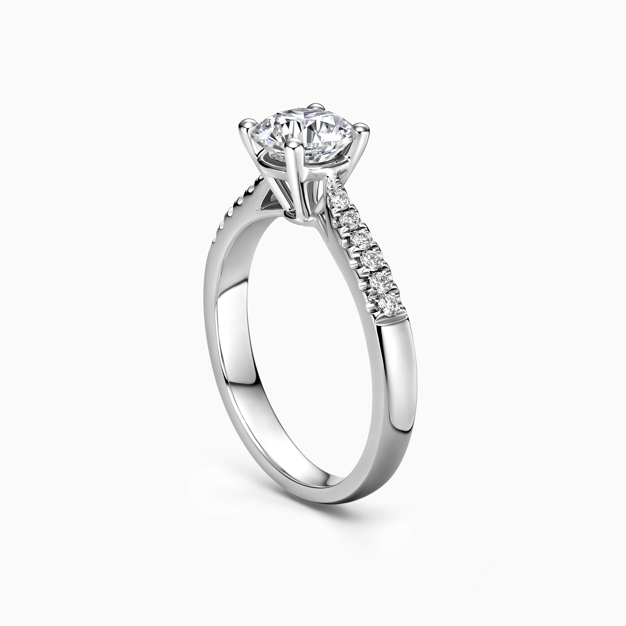 darry ring 4 prong engagement ring angle view