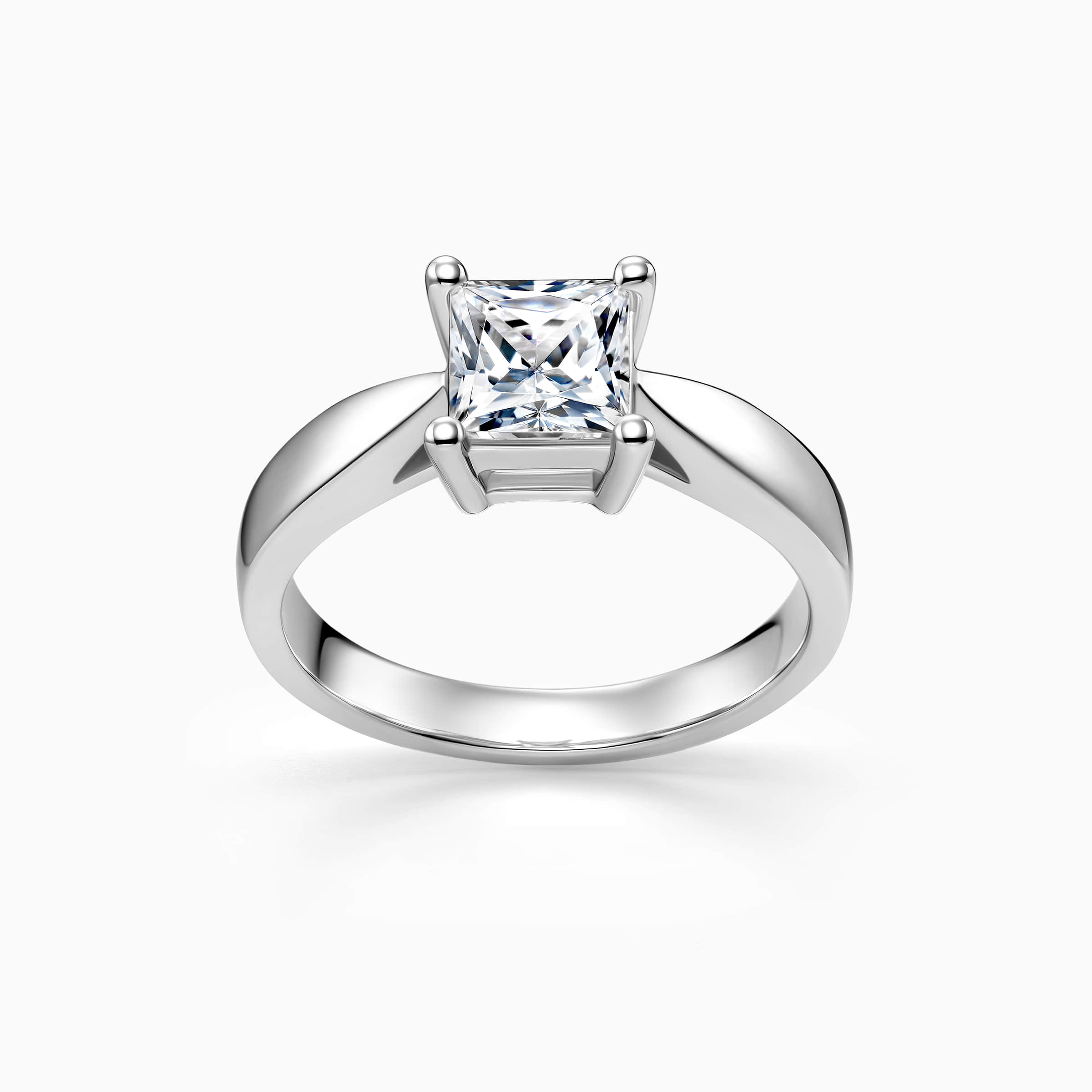darry ring princess cut diamond engagement ring top view