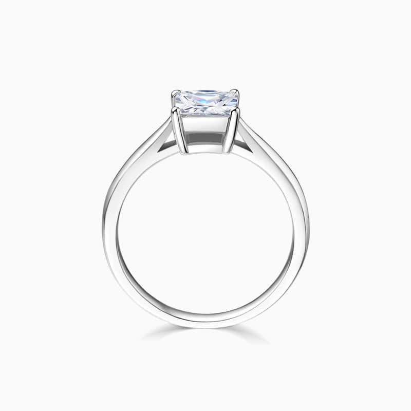 darry ring princess cut diamond engagement ring side view