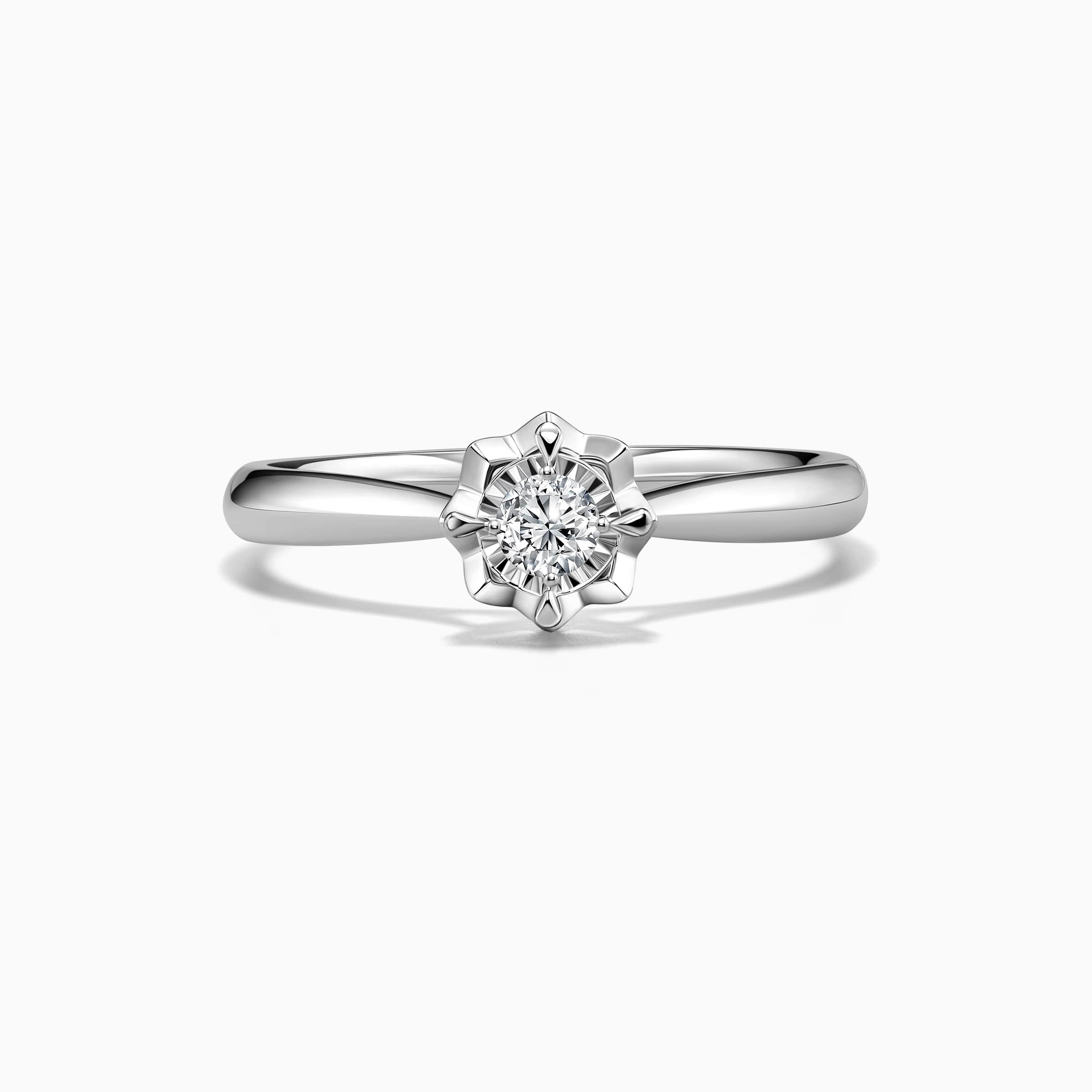 darry ring flower engagement ring front view