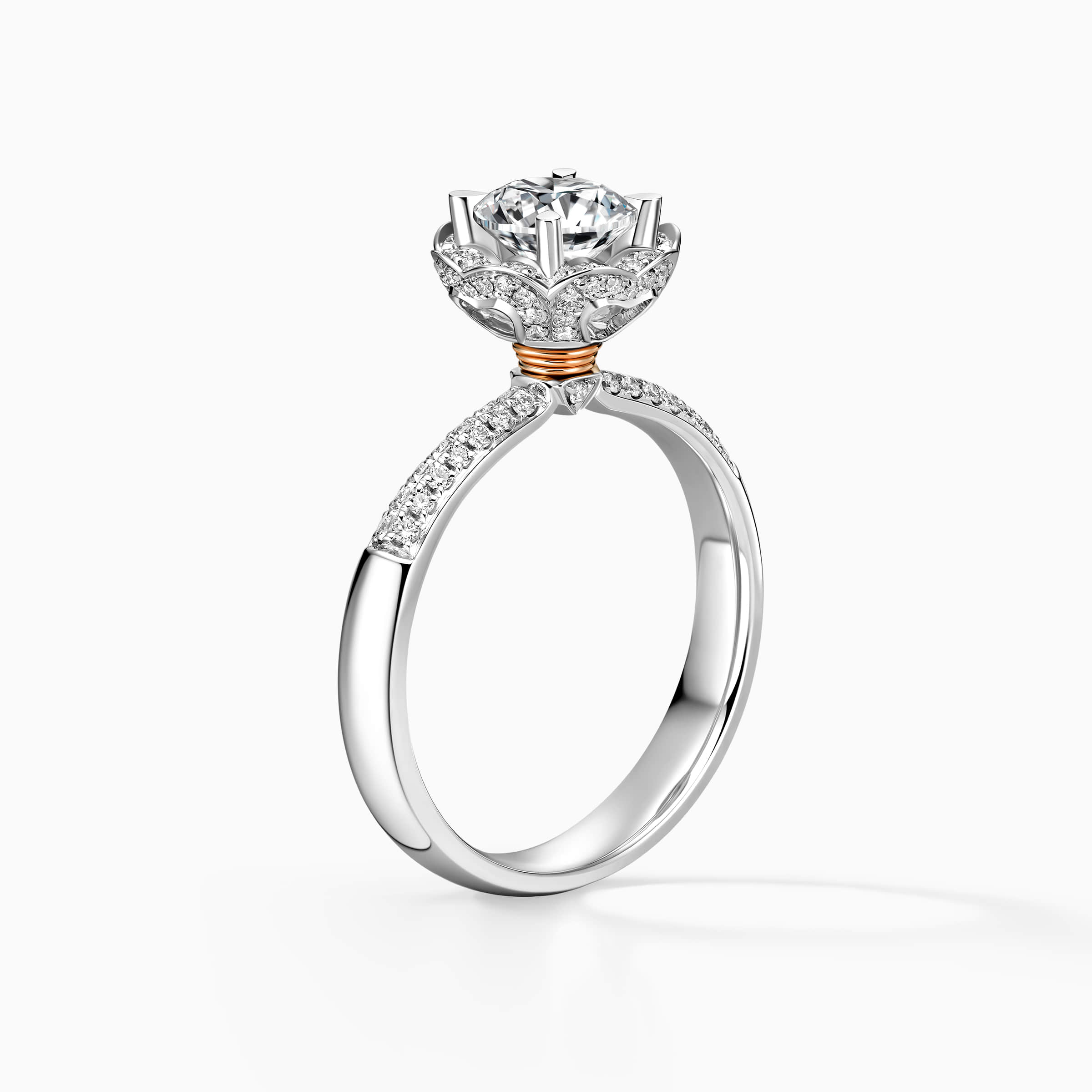 Darry Ring designer engagement ring side view