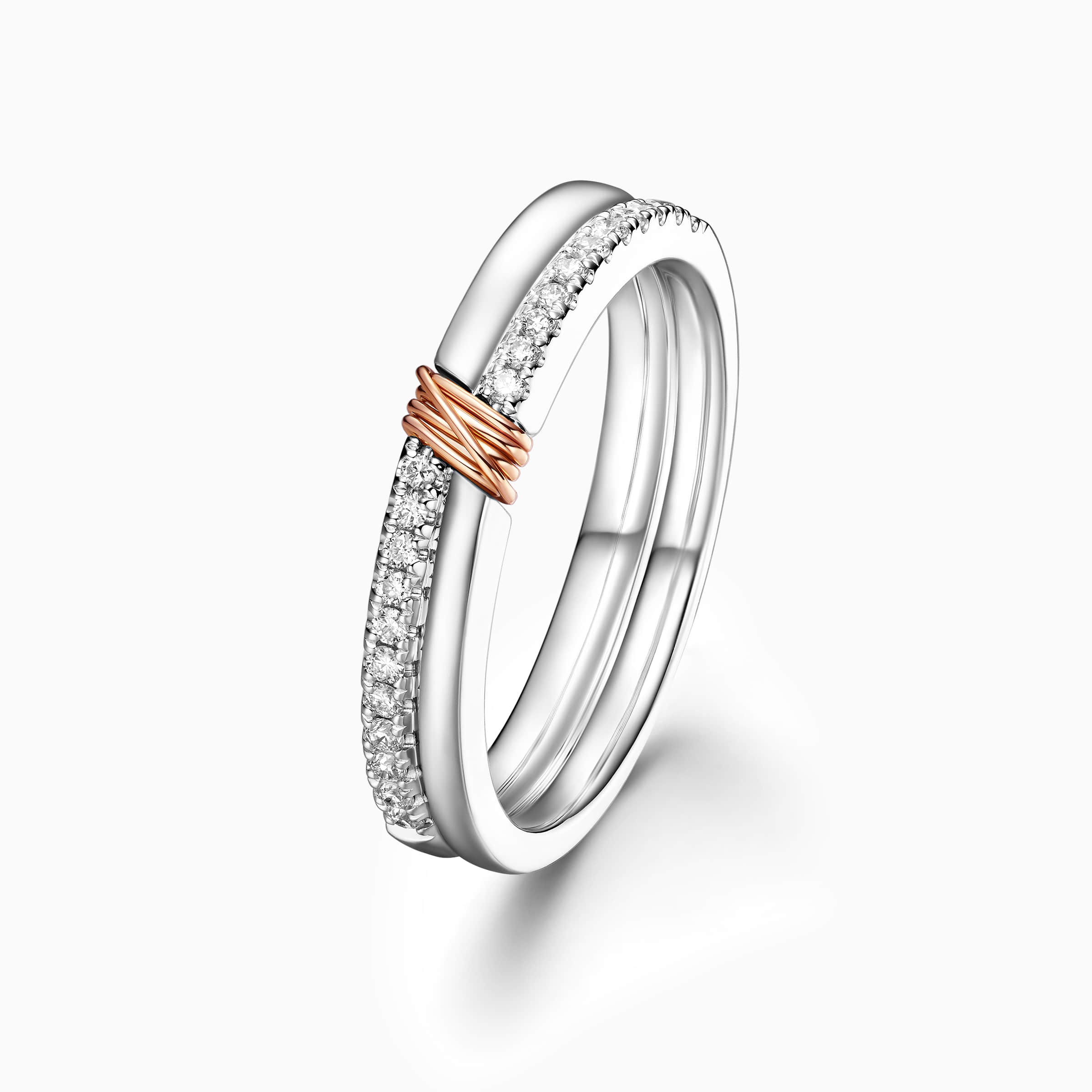 Darry Ring unique two toned wedding ring for women