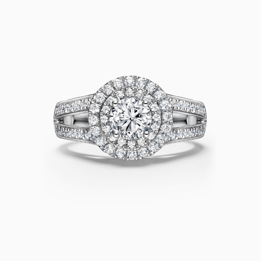 double halo engagement ring