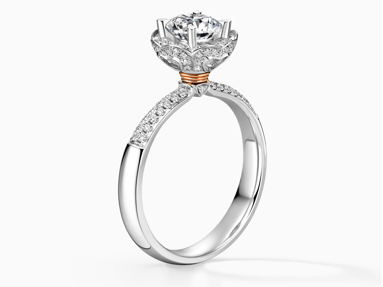 DR hidden halo engagement ring
