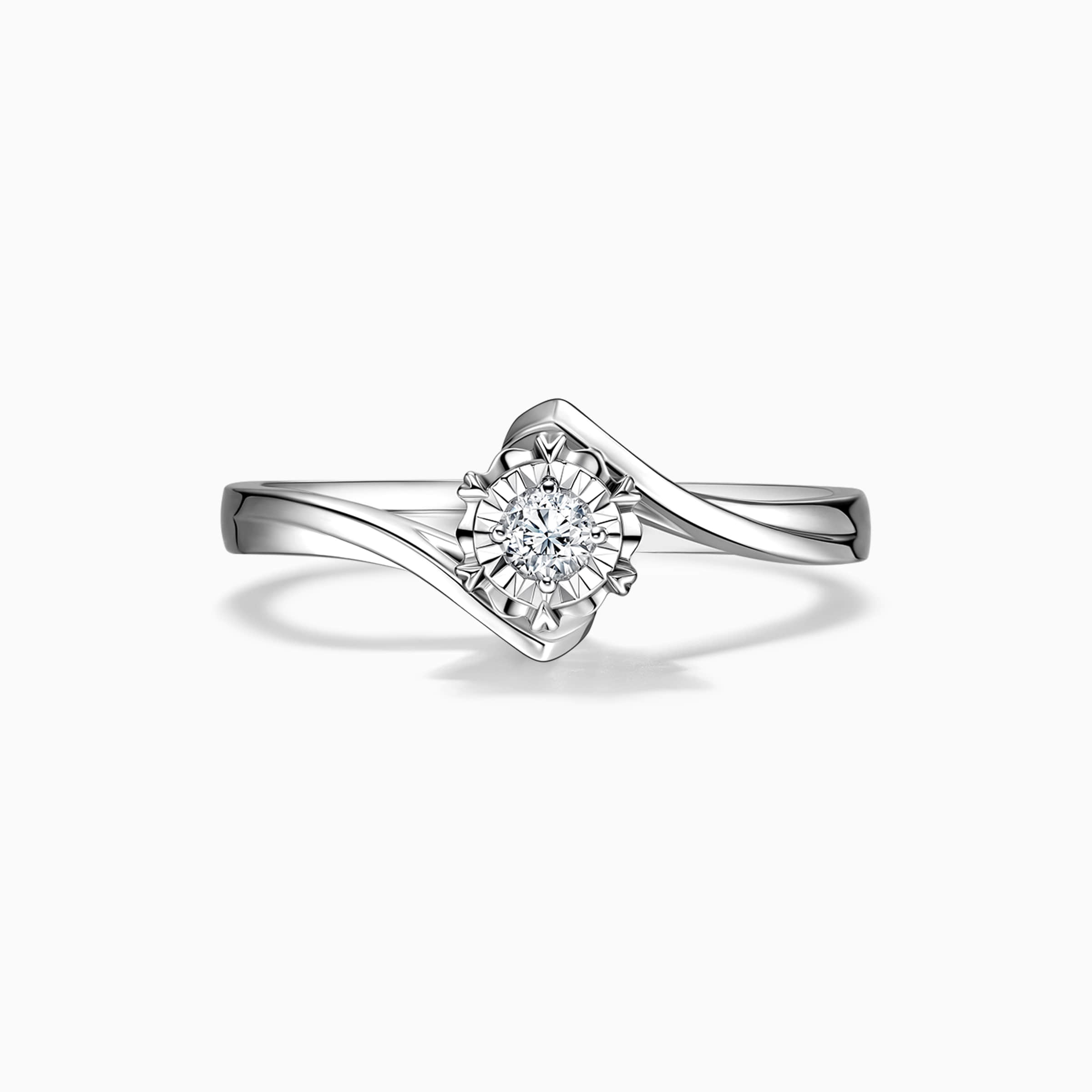 Darry Ring flower diamond promise ring front view