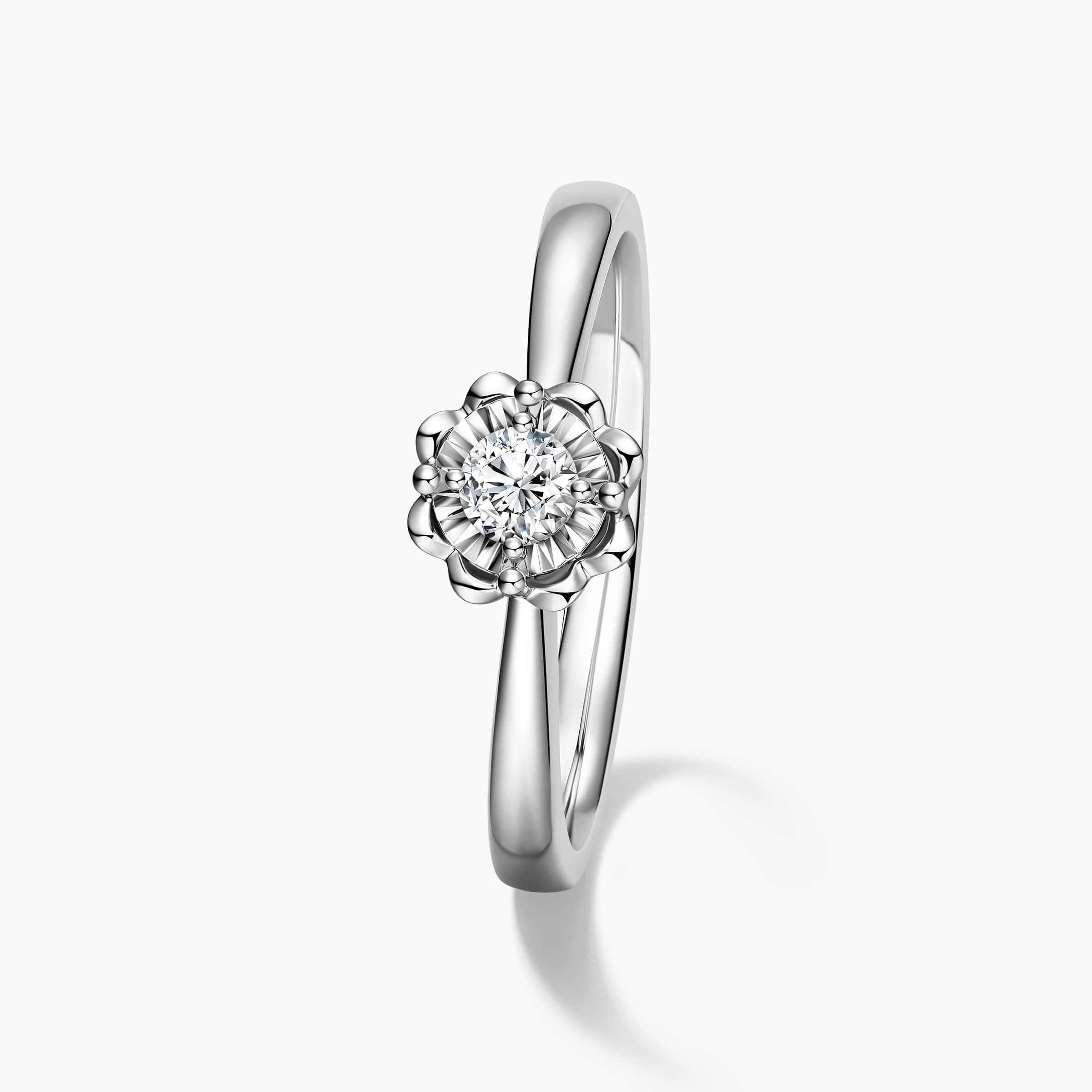 Darry Ring floral promise ring top view