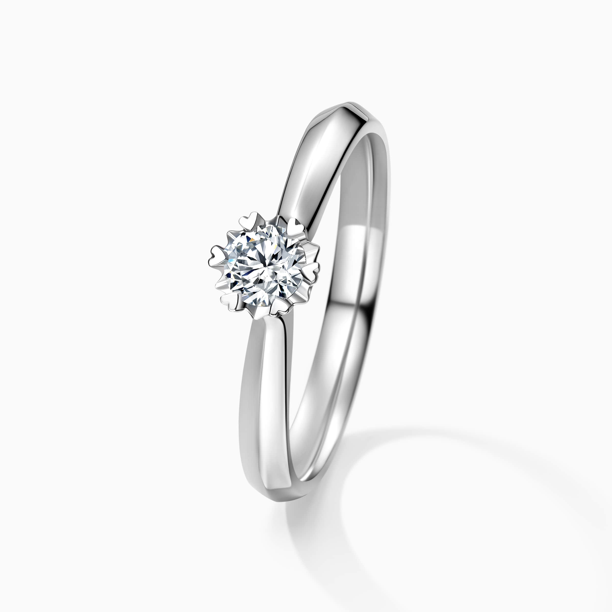 Darry Ring snowflake diamond promise ring angle view