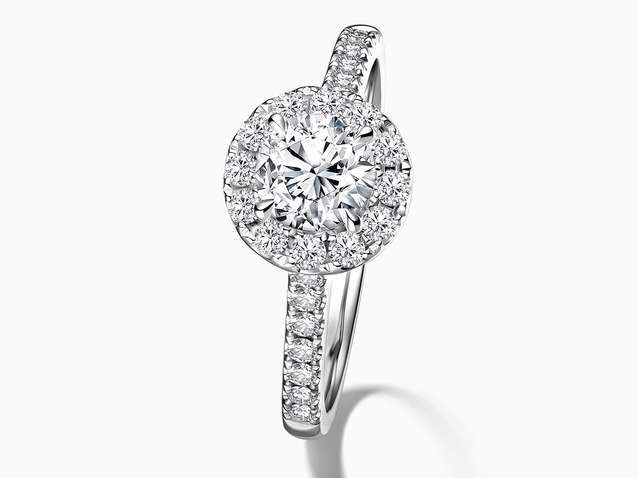 DR round diamond engagement ring