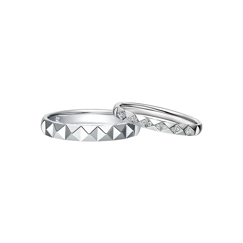 Darry Ring modern wedding band sets for him and her