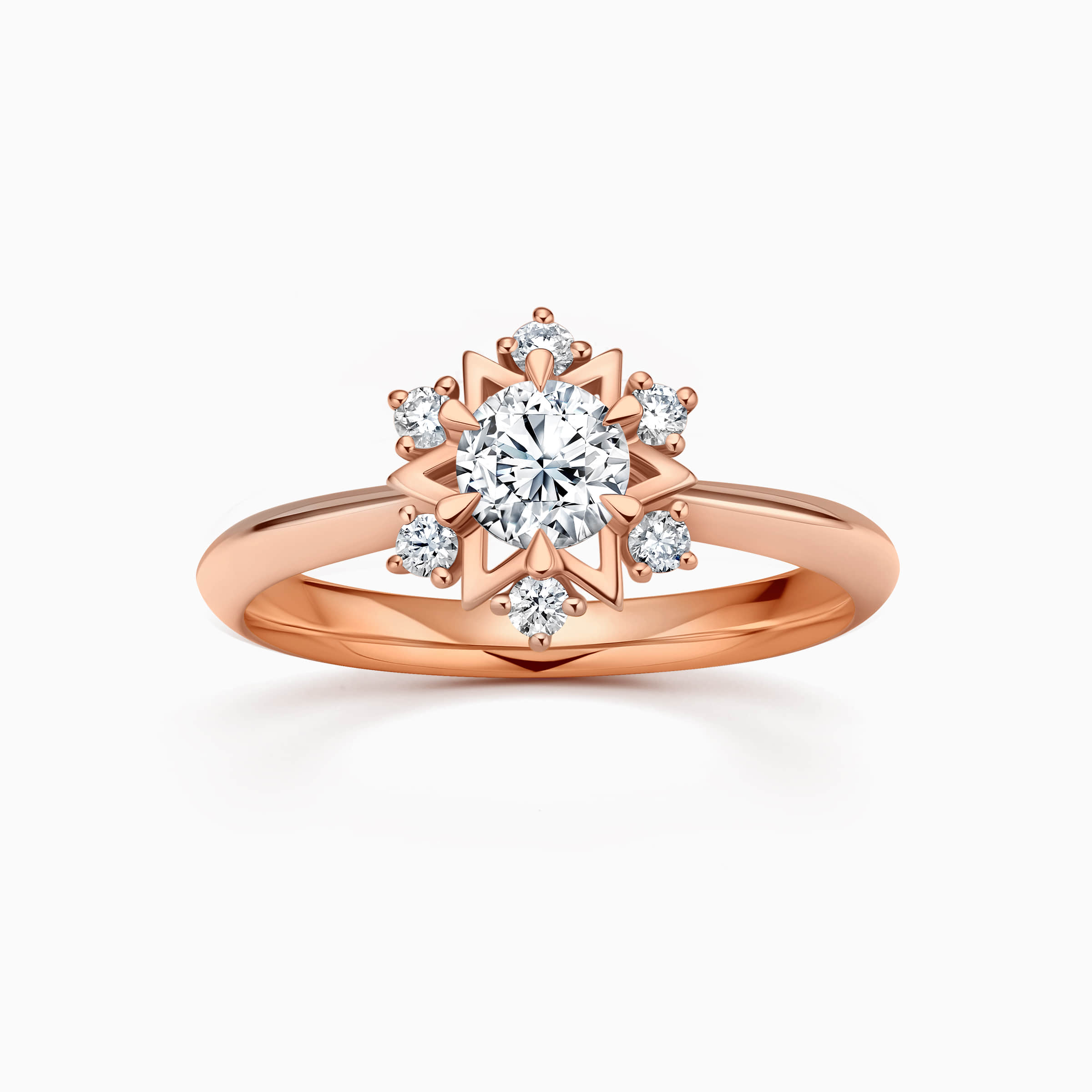 Darry Ring star engagement ring rose gold